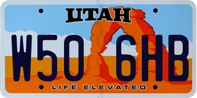 UT license plate W506HB