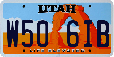 UT license plate W506IB