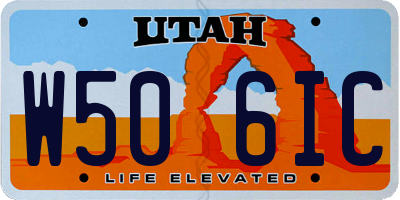 UT license plate W506IC