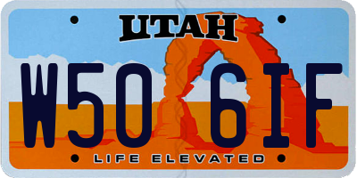 UT license plate W506IF