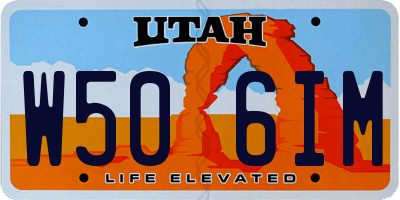 UT license plate W506IM