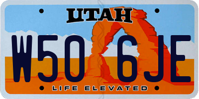 UT license plate W506JE