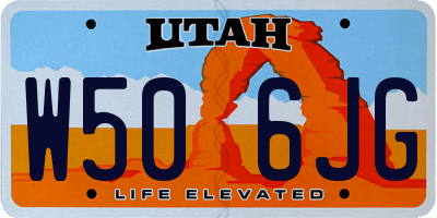 UT license plate W506JG