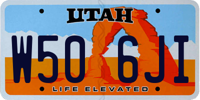 UT license plate W506JI