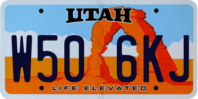 UT license plate W506KJ