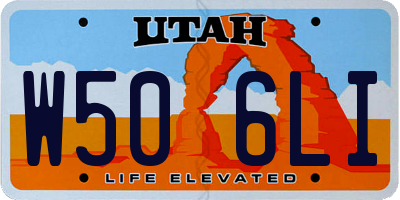 UT license plate W506LI