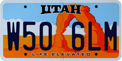 UT license plate W506LM