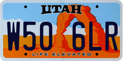 UT license plate W506LR