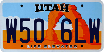UT license plate W506LW