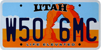 UT license plate W506MC