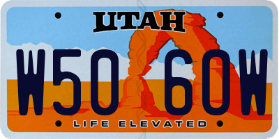 UT license plate W506OW