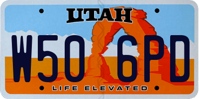 UT license plate W506PD