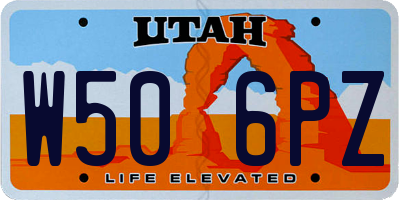 UT license plate W506PZ