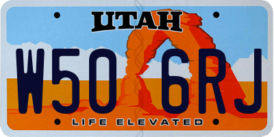 UT license plate W506RJ