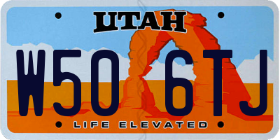UT license plate W506TJ