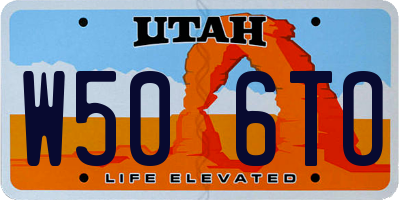 UT license plate W506TO