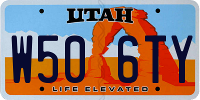 UT license plate W506TY
