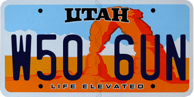 UT license plate W506UN