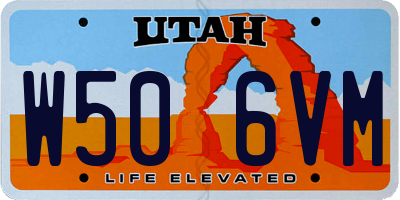 UT license plate W506VM