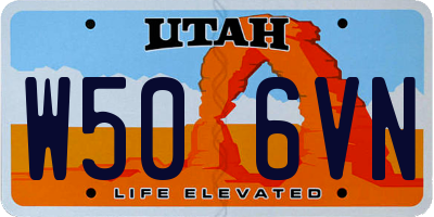 UT license plate W506VN