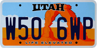 UT license plate W506WP