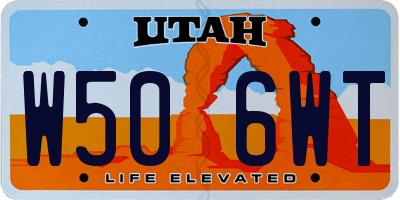 UT license plate W506WT