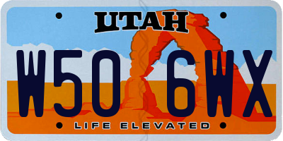 UT license plate W506WX