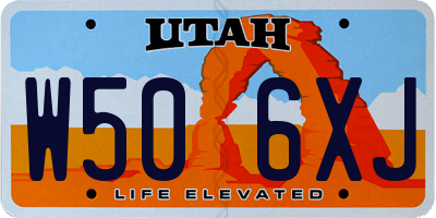 UT license plate W506XJ