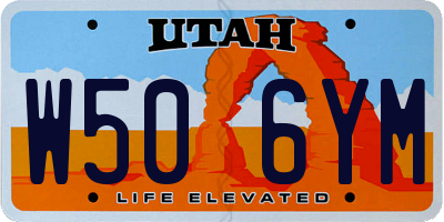 UT license plate W506YM