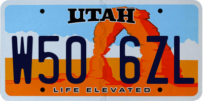 UT license plate W506ZL
