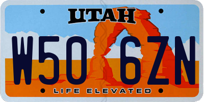 UT license plate W506ZN