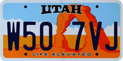 UT license plate W507VJ