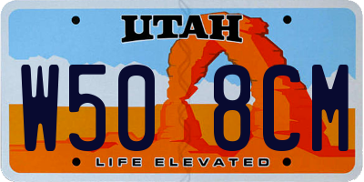 UT license plate W508CM