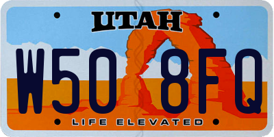 UT license plate W508FQ