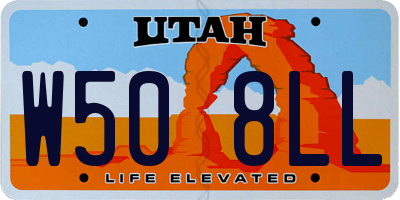 UT license plate W508LL