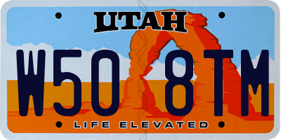 UT license plate W508TM