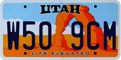 UT license plate W509CM