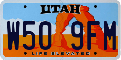 UT license plate W509FM