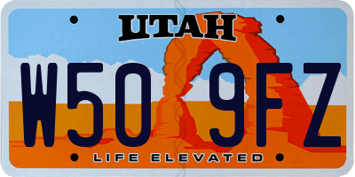 UT license plate W509FZ