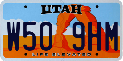UT license plate W509HM