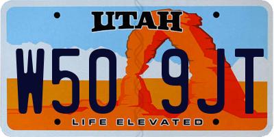 UT license plate W509JT