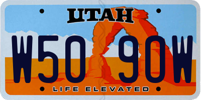 UT license plate W509OW