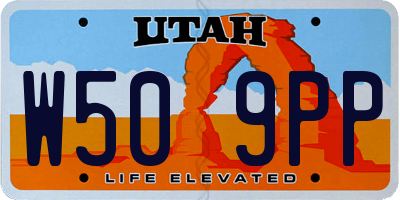 UT license plate W509PP