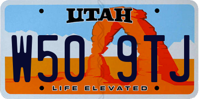 UT license plate W509TJ