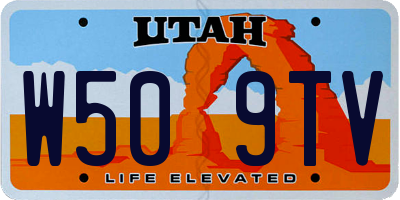 UT license plate W509TV