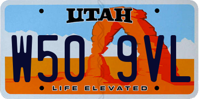 UT license plate W509VL