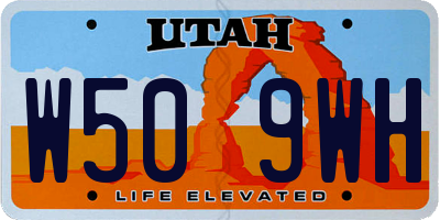 UT license plate W509WH