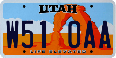 UT license plate W510AA
