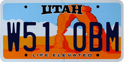 UT license plate W510BM