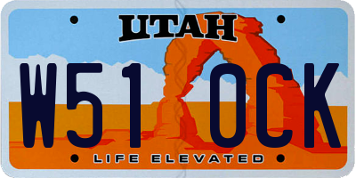 UT license plate W510CK